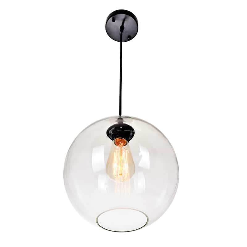Glass 1 Light 10in Clear Down Mini Pendant