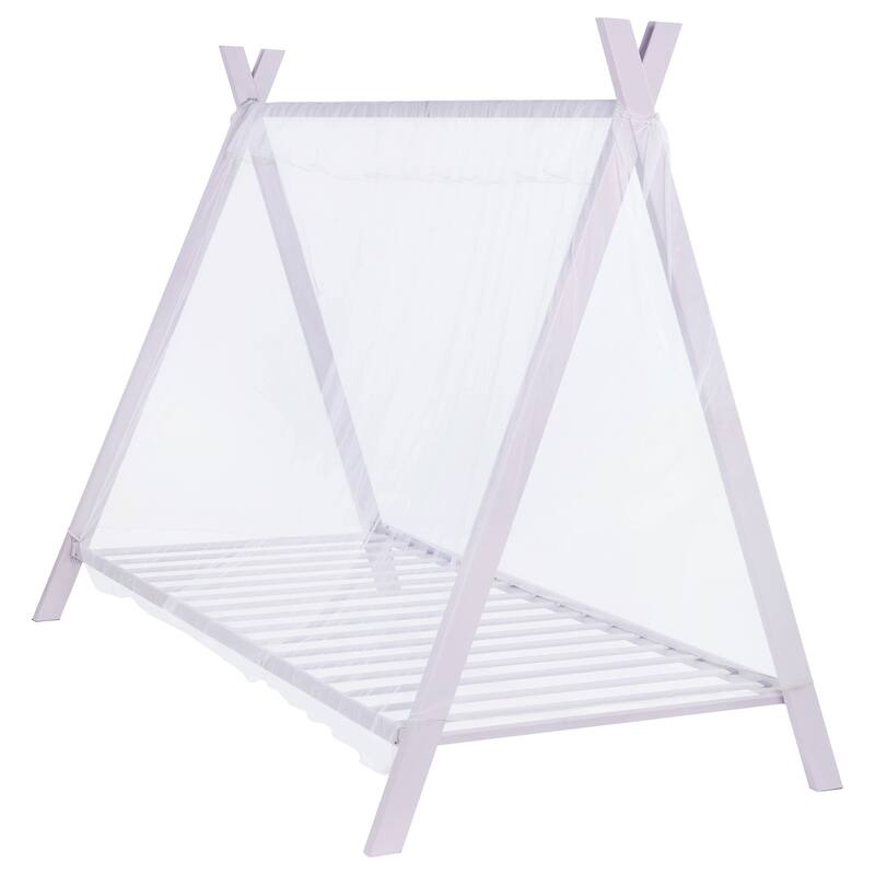 Fultonville Pink Twin Metal Frame Tent Bed - Pink