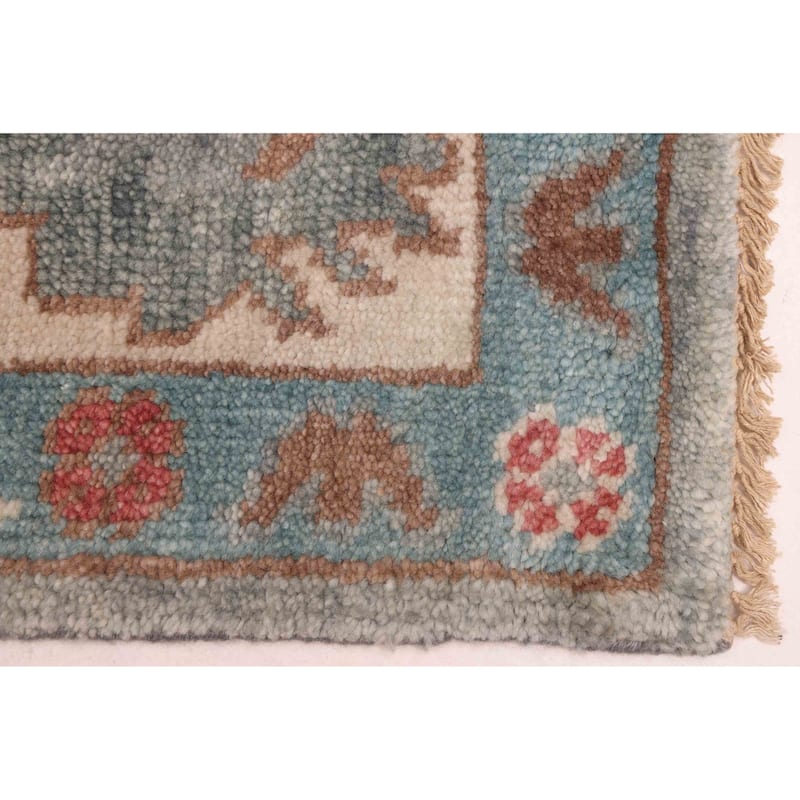 ECARPETGALLERY Hand-knotted Modern Oushak Grey Wool Rug - 7'11 x 9'8