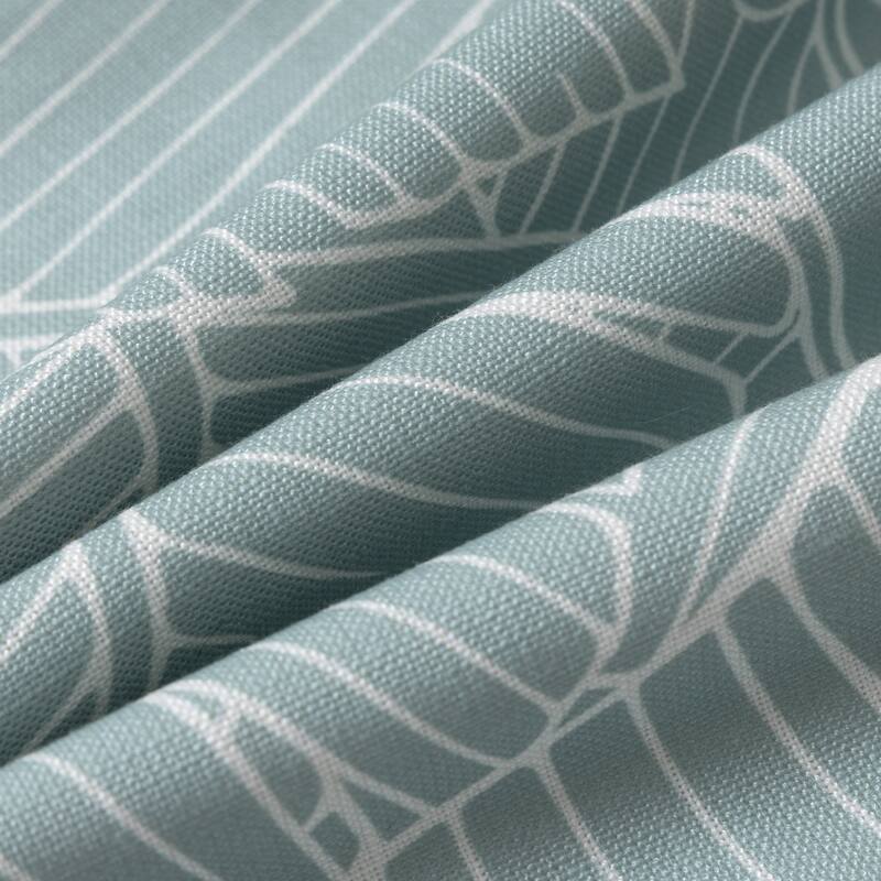 Palm Fronts Reversible Outdoor Square Throw Pillow Cover - 18" - Blue and White