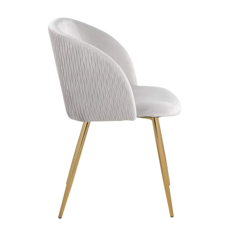 Silver Orchid Harding Pleated Waves Chair - Set of 2