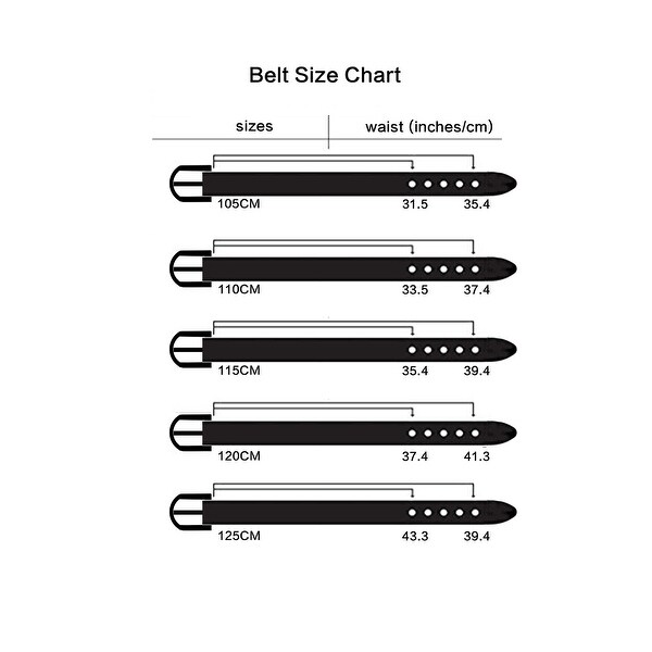 125 cm to inches belt size