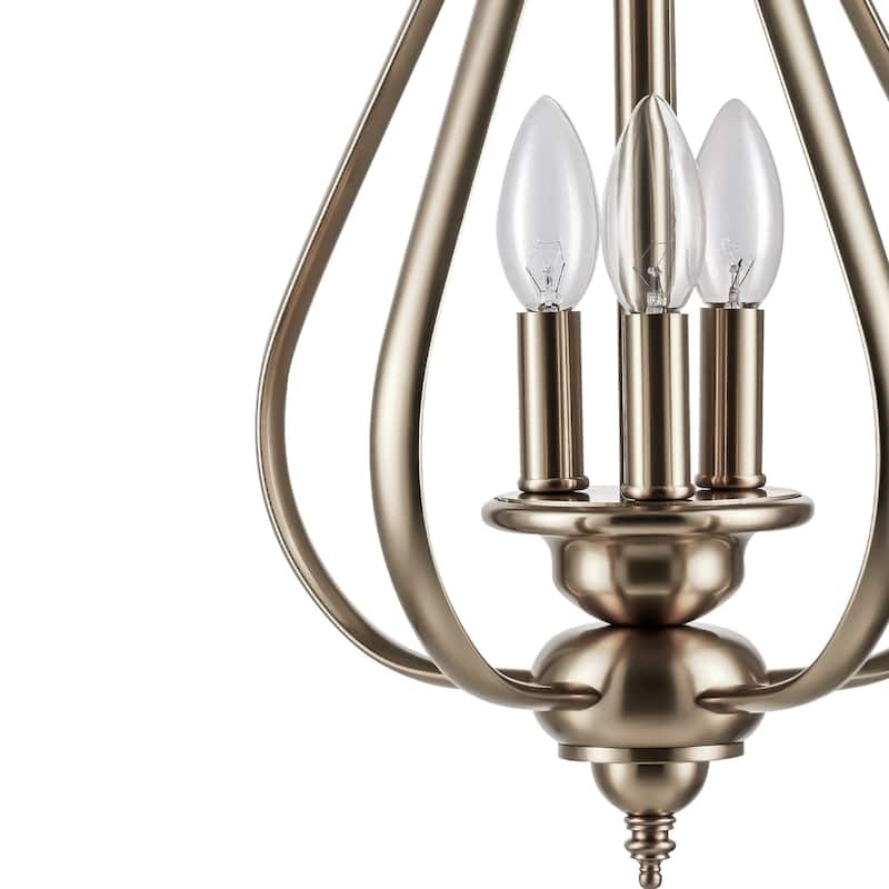 3-Light Dimmable Geometric Teardrop Pendant Chandelier