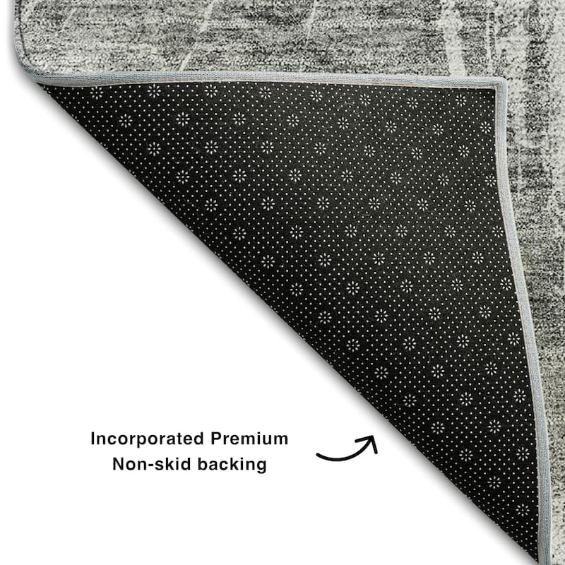 Premium Washable Super Soft Abstract Woodgrain Mayfield Rug
