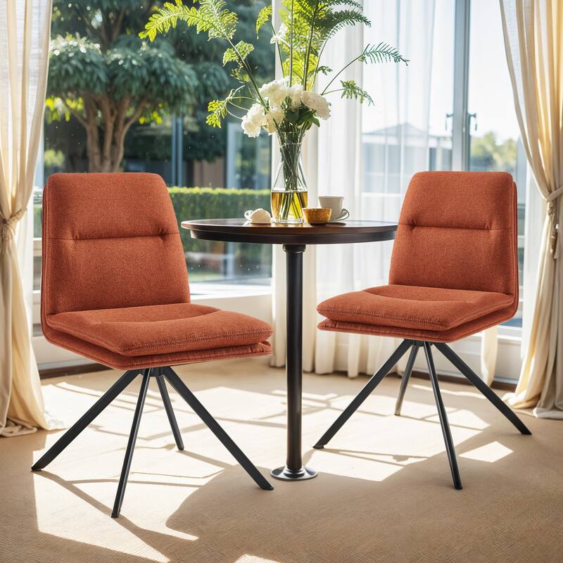 Art Leon Modern Swivel Accent Chair (Set of 2) - Caramel