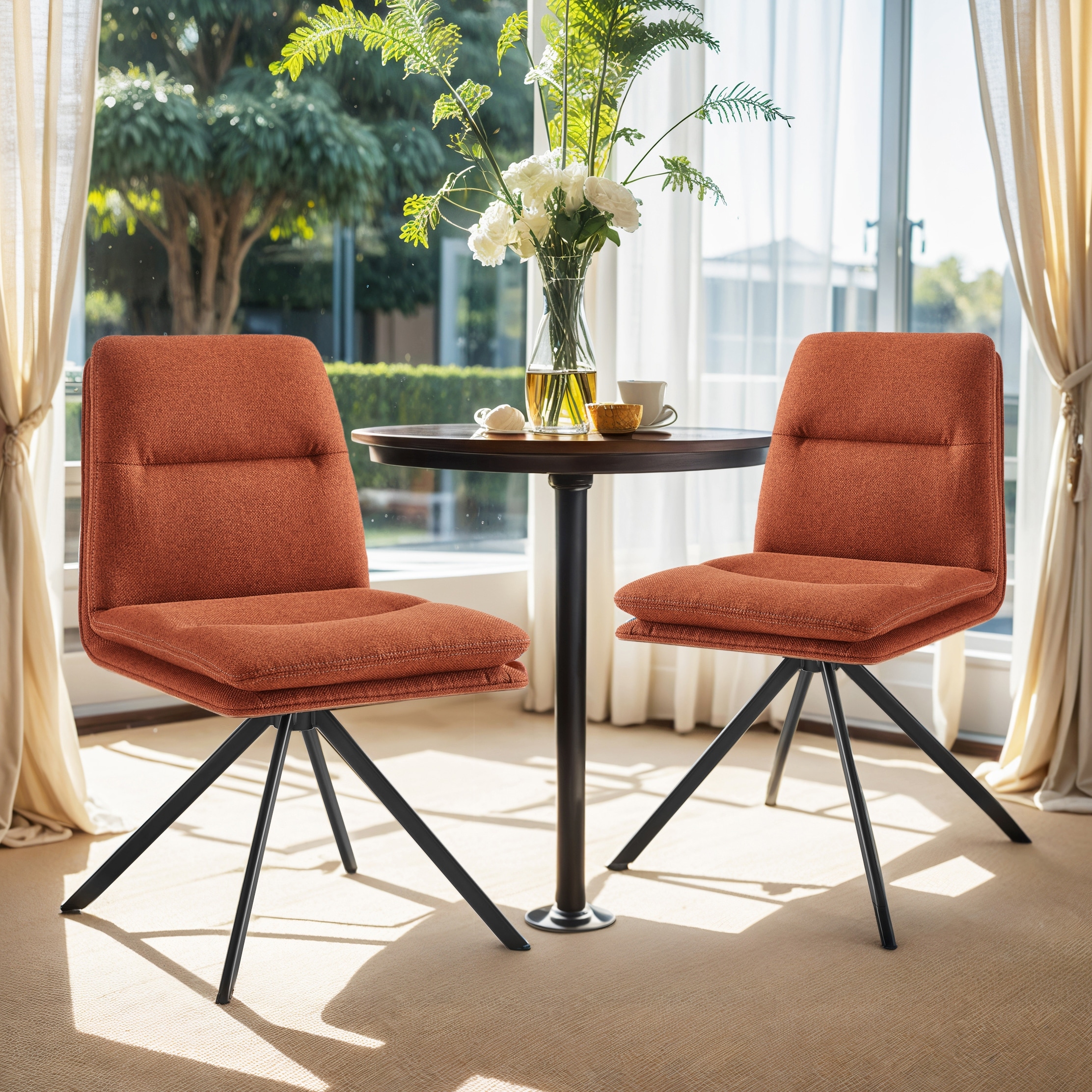 Art Leon Modern Swivel Accent Chair (Set of 2)