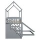 preview thumbnail 17 of 38, Friendly Design Twin Over Twin Bunk Bed Kids Bed with Two Drawers and Slide, House Bed with Slide