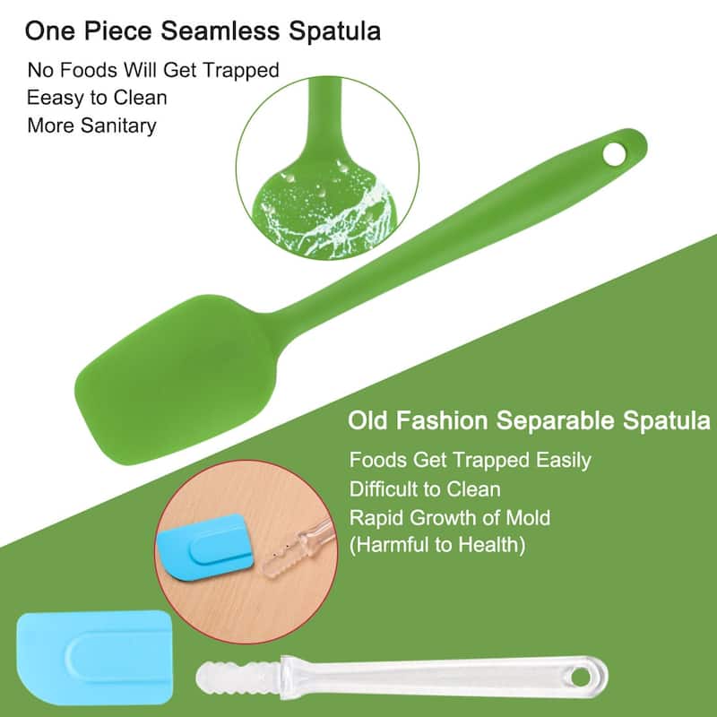 Silicone Spatula Heat Resistant Turner Non Stick Spatula - 27.5 x 6cm/10.8" x 2.4"(L*W)