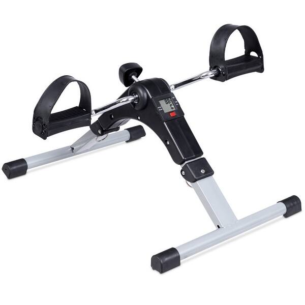 Folding Under Desk Indoor Pedal Exercise Bike for Arms Legs - 19.5