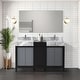 preview thumbnail 81 of 157, Lexora Zilara Bathroom Vanity Complete Set in Black and Grey with Faucet