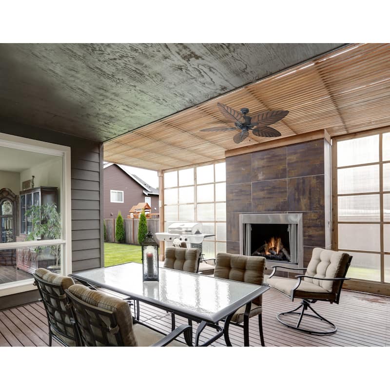 Design House 52" 5 Blade Indoor / Outdoor Ceiling Fan with Leaf-Shaped