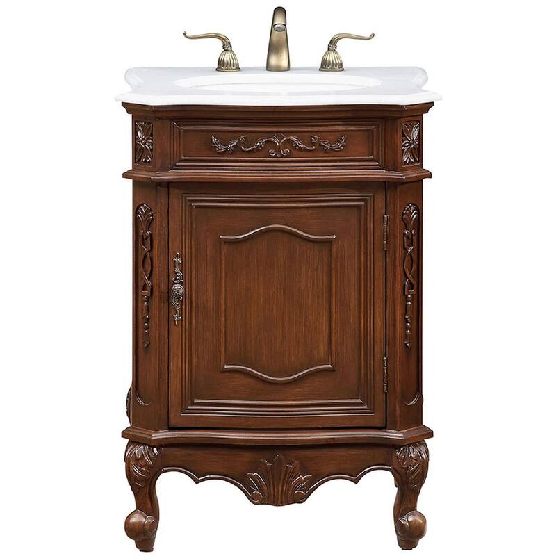 Elegant Lighting VF-1031-VW Berkshire 24" Free Standing Single Basin - Brown