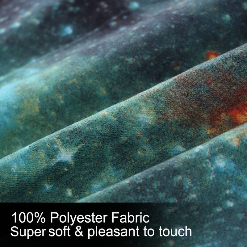 3pcs Galaxies Blue Comforter All-season Down Quilted Duvet