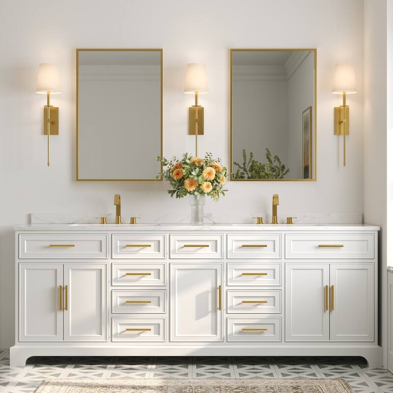 3-hole installation widespread bathroom faucet with dual lever handles