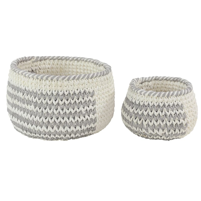 Polyester Bohemian Storage Basket (Set of 2)