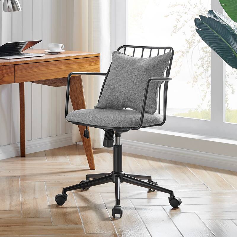 NPD Furniture Edison KD Fabric Office Chair - Grey