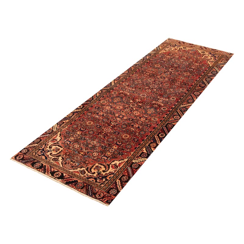 ECARPETGALLERY Hand-knotted Andelz Red Wool Rug - 3'3 x 9'6