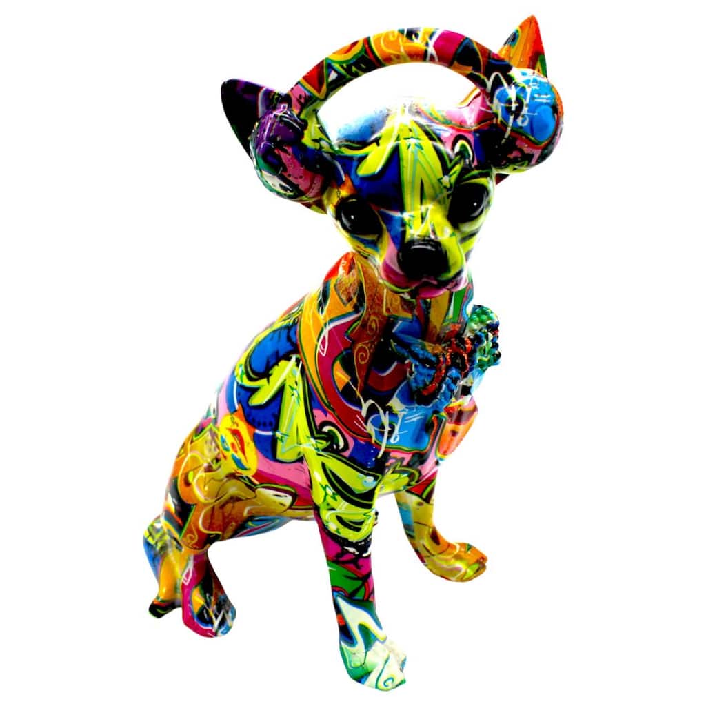 Interior Illusions Plus Street Art Chihuahua with Headphone - 10" tall