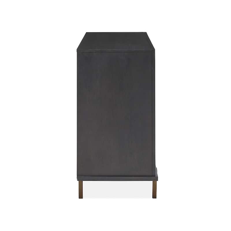 Magnussen Home Ryker Nocturn Black And Coventry Grey Server - 61.13''W x 18''D x 36''H