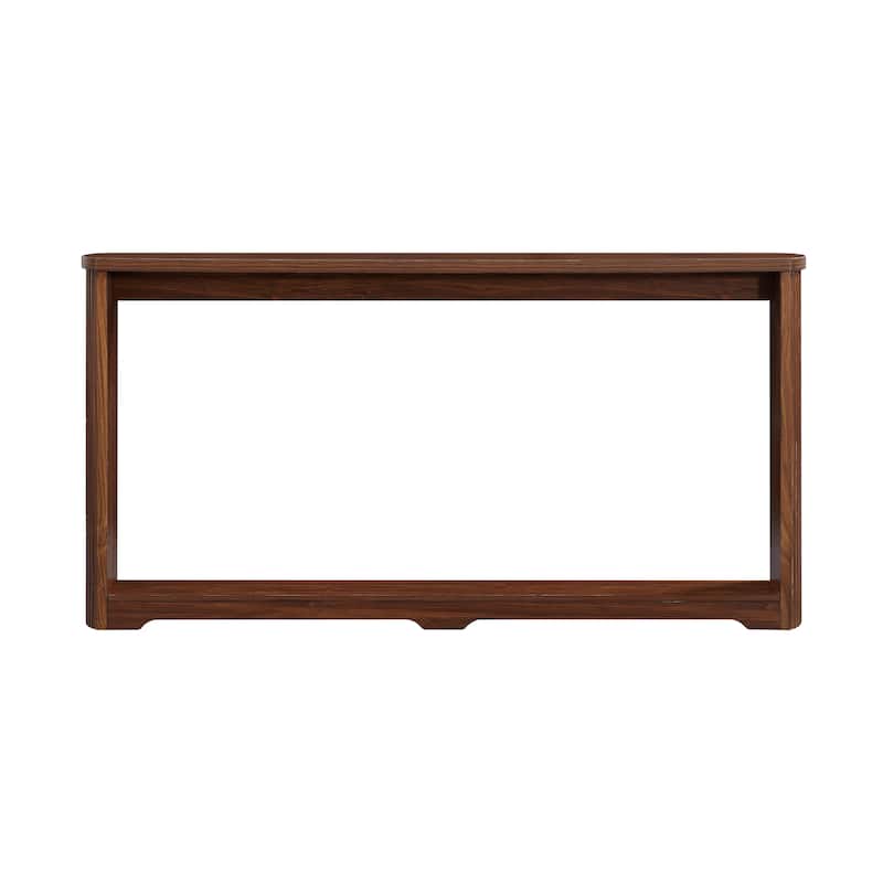 70.1 inch Corrugated Texture Storage Table Narrow Wooden Console Sofa Table Black Entrance Corridor