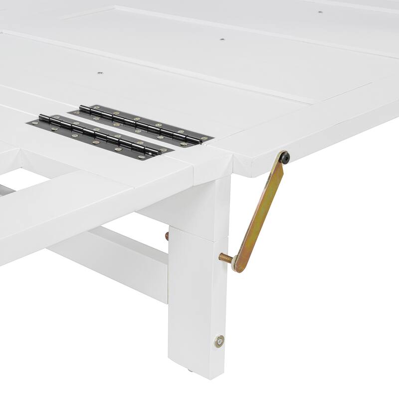 Roomfitters Queen Size Murphy Bed with Hidden Storage and Woven Front Panel, Foldable Wall Bed
