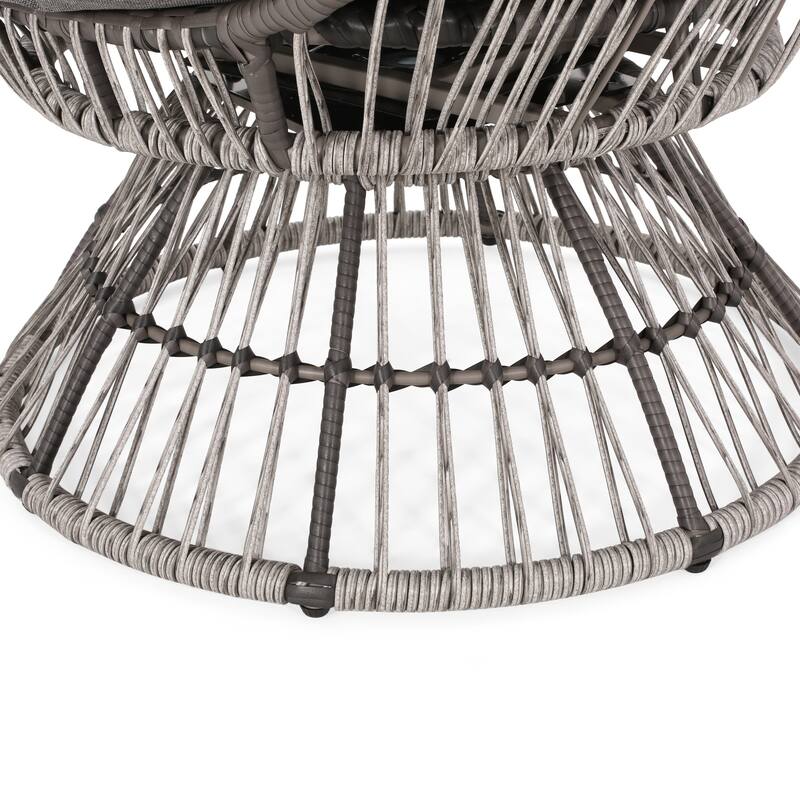 Pintan Outdoor Wicker Swivel Egg Chair by Christopher Knight Home