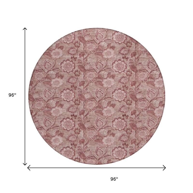 HomeRoots Floral Transitional Rectangle Outdoor Rug