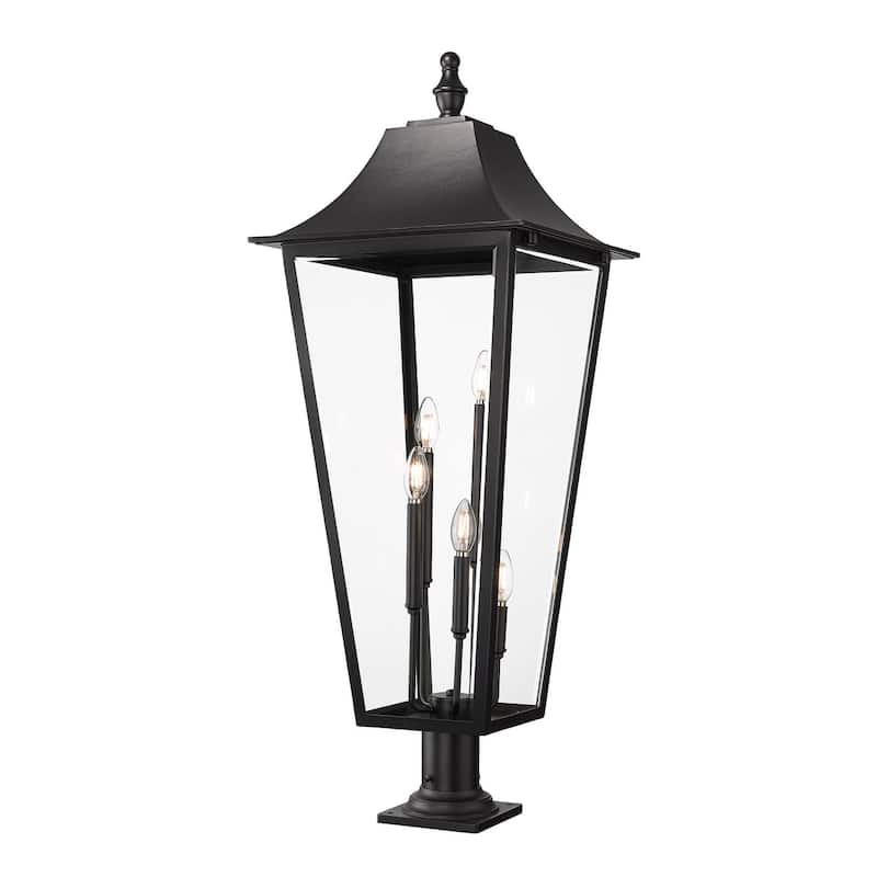 Z-Lite 5008PHXXLR-533PM Gannon 5 Light 43" Tall Marine Grade Post - Black