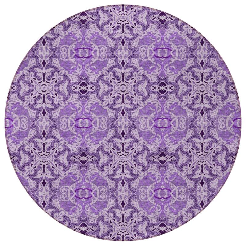 HomeRoots Medallion Transitional Rectangle Outdoor Rug