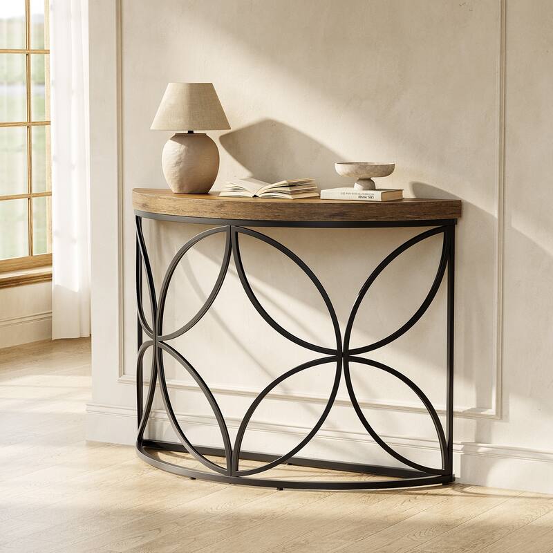 43.3-Inch Industrial Sofa Table, Narrow Console Table Behind Couch
