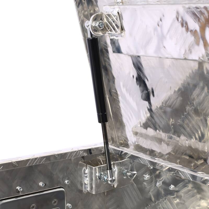 39 Inch Tool Box Aluminum 5 Bar Tread Pattern Trailer Pickup ATV Truck Underbody Bed Storage Toolboxes With Lock Keys