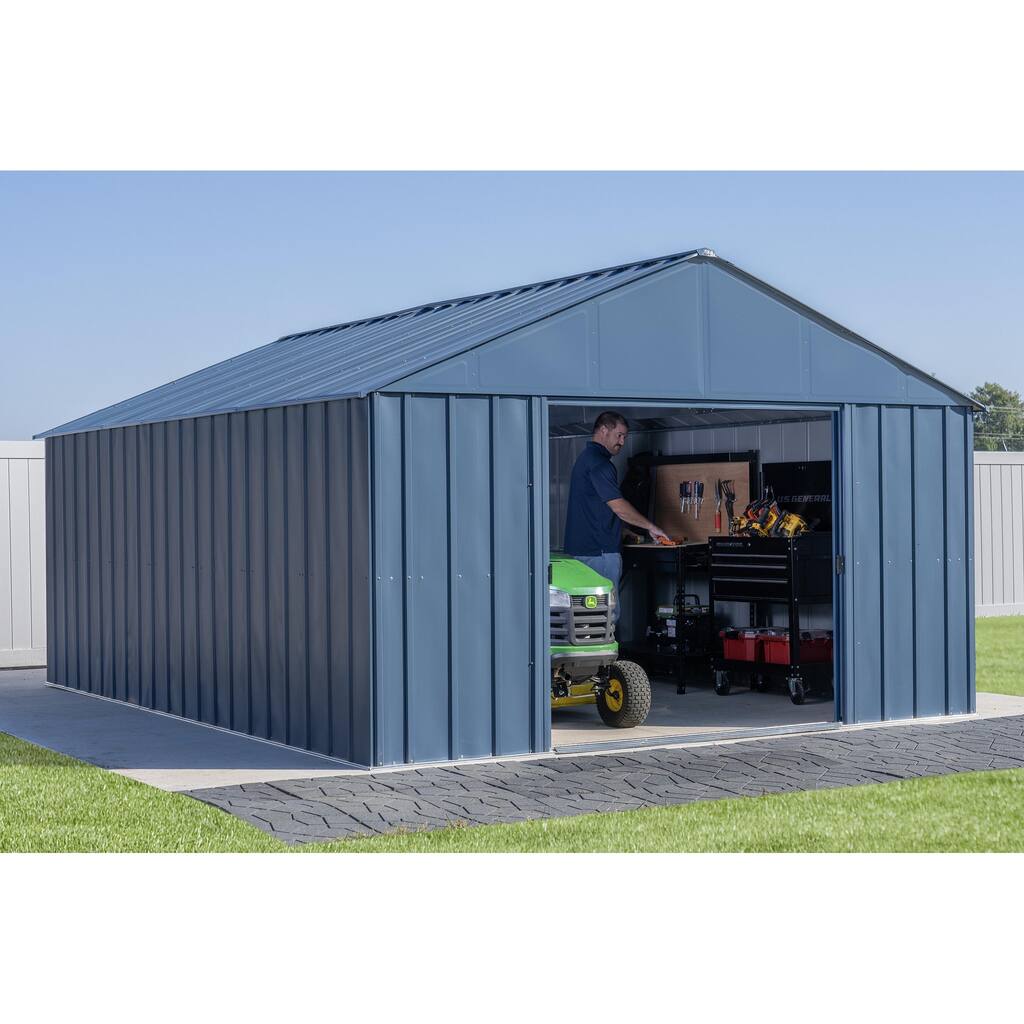 Arrow Classic 12 x 17 ft Steel Storage Shed - 12.2 x 16.9 x 7.9 ft