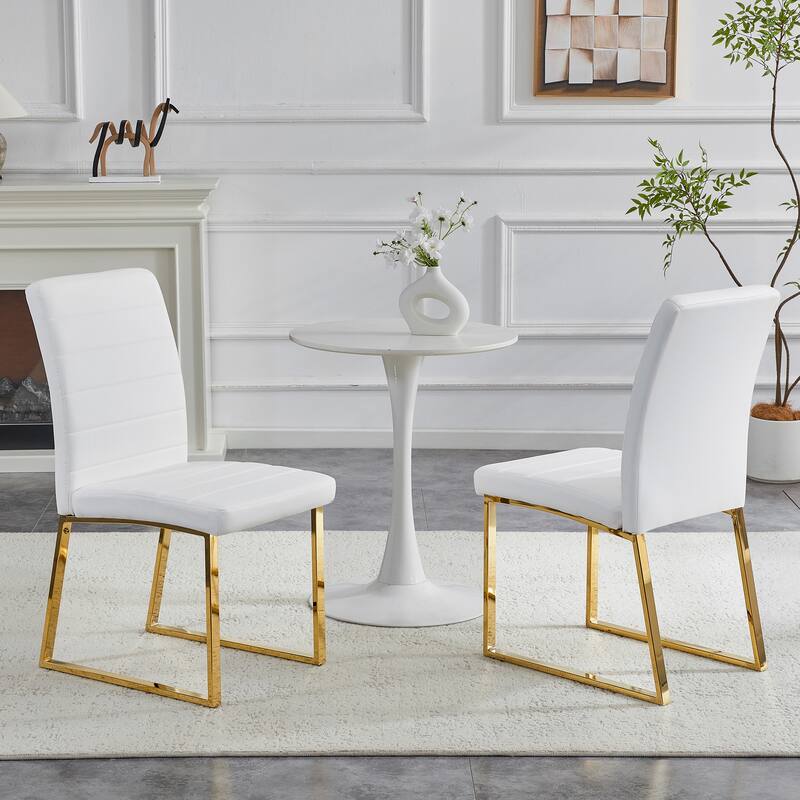 Set of 2- Heavy-duty chairs set: 2.1" thick cushion, iron frame, perfect for home or office. Classic colors, great value