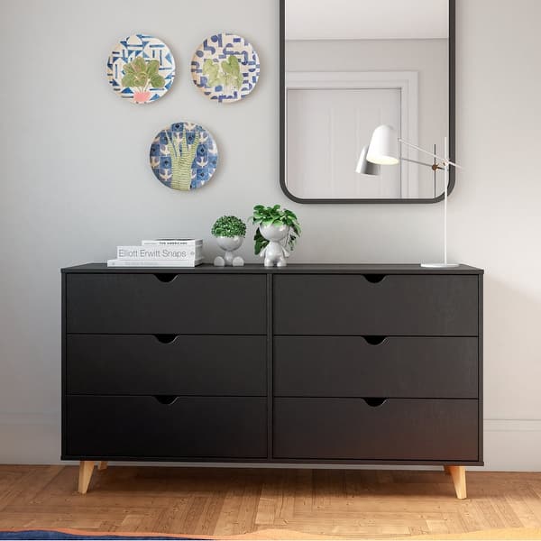 Mid Century Modern 6- Drawer Dresser - Bed Bath & Beyond - 37910885
