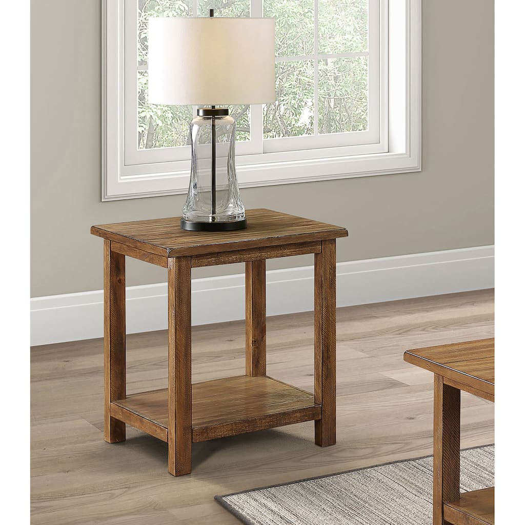 Castleton Wood End Table with Shelf
