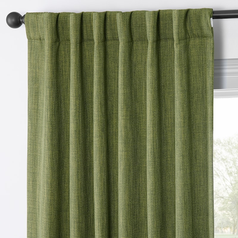 Exclusive Fabrics Faux Linen Room Darkening Curtain (1 Panel)