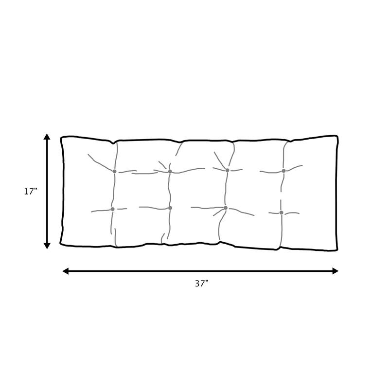 Sorra Home Baja Nautical Indoor/Outdoor Tufted Bench Cushion