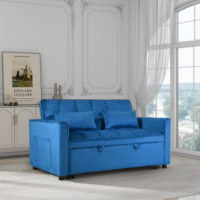 Three in one pull-out sofa with backrest and pillow, sofa bed chair