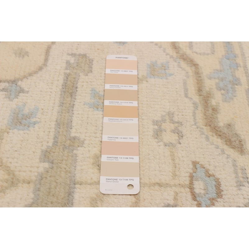 ECARPETGALLERY Hand-knotted Royal Oushak Cream Wool Rug - 5'11 x 5'11
