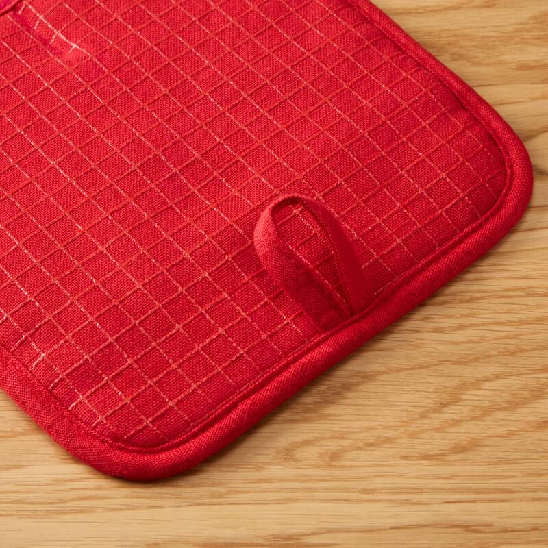 KITCHENAID Gourmet Series Gridlines Pot Holders 2-Pack Set, Heat Resistant up to 600°F, Soft Silicone Grip, Magnetic Cuff