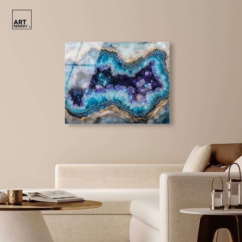 Stellar Shard Core Acrylic by Art Remedy, Ready to Hang