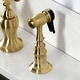 preview thumbnail 6 of 25, English Country Bridge Kitchen Faucets with Brass Sprayer
