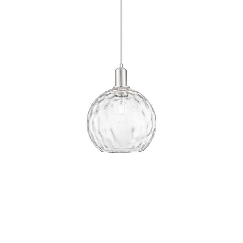 Innovations Lighting 716-1P-13-10 Athens Water Glass Pendant Athens - Brushed Satin Nickel / Clear Water Glass