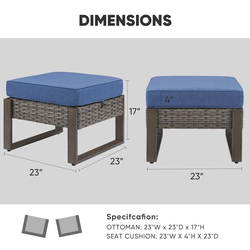 High Back Outdoor Furniture with Thick Cushion
