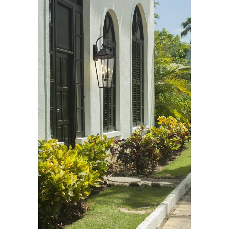 Gannon 5 Light Outdoor Wall Light in Black