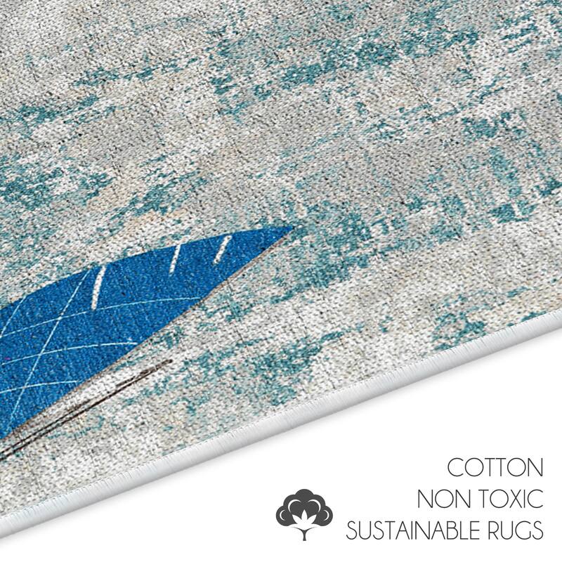 Toilet Mat - Machine Washable & Absorbent Bath Rugs for Bathroom Floor - Plush, Non Slip Bath Rug