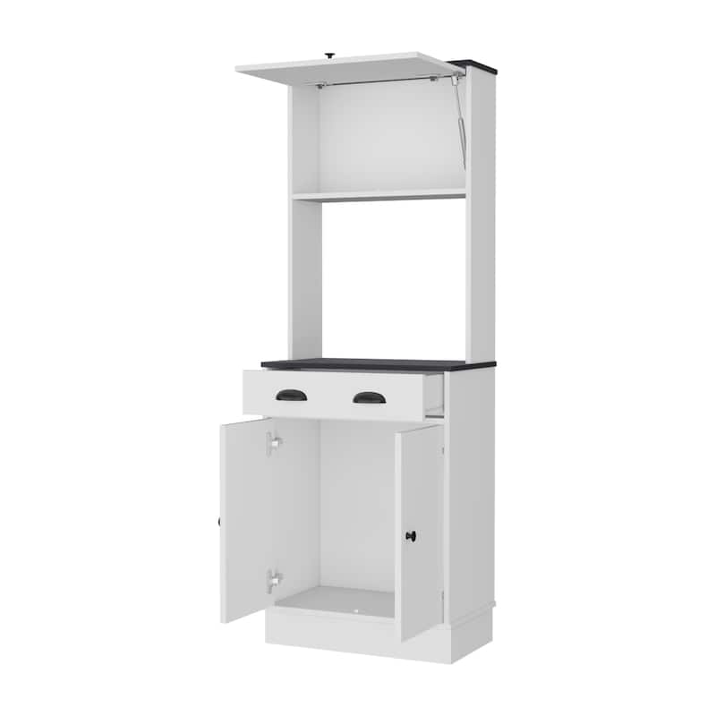 White 2-Cabinet Kitchen Pantry