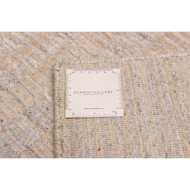ECARPETGALLERY Hand Loomed Kashkuli Gabbeh Tan Wool Rug - 5'7 x 7'11