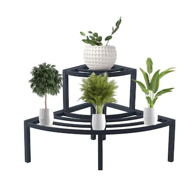 2-Tier Plant Stand Lightweight - 19.29 x 19.29 x 15.75 inches
