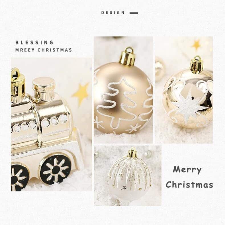 50 Pcs Christmas Decoration Ball Ornaments Set for Holiday Party Wedding - N/A